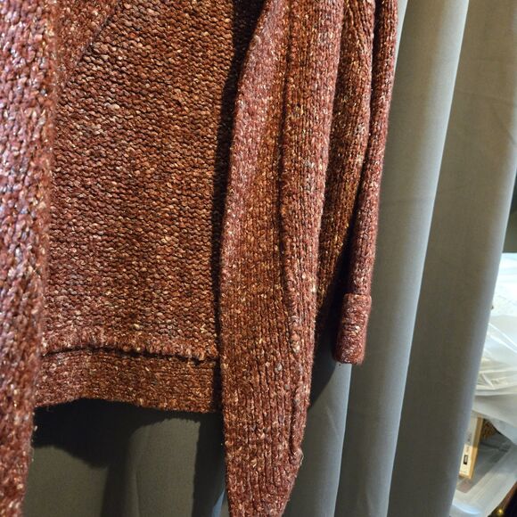 Preswick & Moore Maroon Open Front Sweater Cardigan, Size PXL - Picture 3 of 5